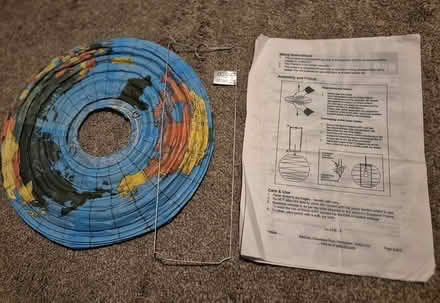 Photo of free Paper World Map Round Lampshade (Handforth SK9) #1