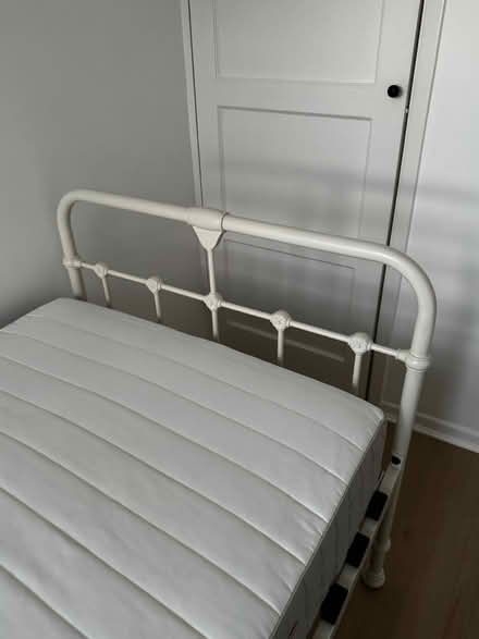 Photo of free Ikea Metal bed - Single with matres (N10 1AS) #4