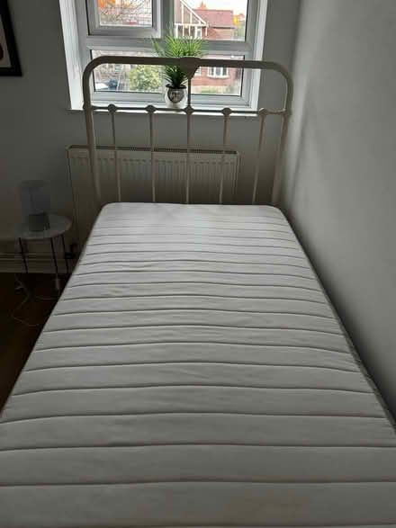 Photo of free Ikea Metal bed - Single with matres (N10 1AS) #2