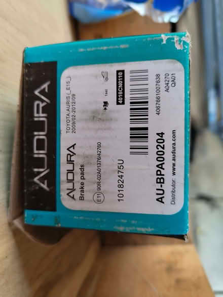 Photo of free 2 unopened brake pads for Toyota auris e15 (Caister-on-Sea NR30) #3