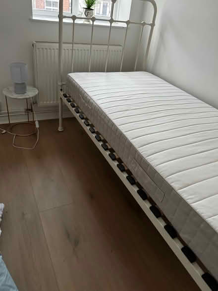 Photo of free Ikea Metal bed - Single with matres (N10 1AS) #1