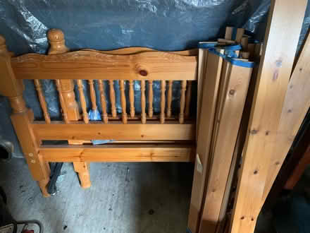 Photo of free 2x Single pine bed frame (Long Stratton NR15) #3