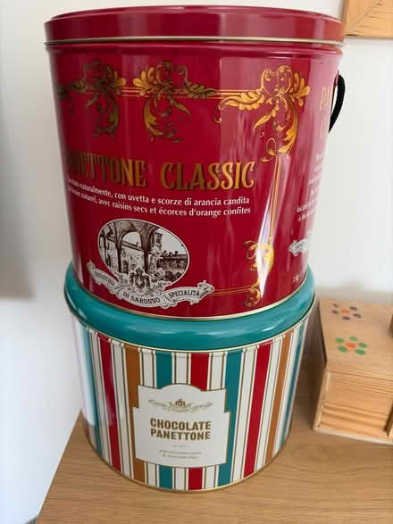 Photo of free Empty Panettone tins (Chiswell Green) #1