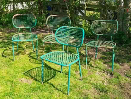 Photo of free Four metal garden chairs to refurb (Bramshall ST14) #2