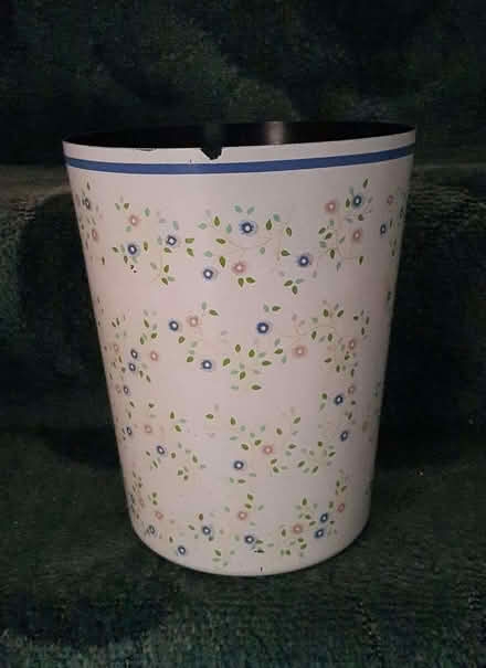 Photo of free M&S Floral Dustbin / Waste Paper Basket - Lordswood (Lords Wood ME5) #1