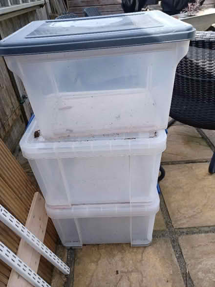 Photo of free Three plastic storage boxes (Epping CM16) #1