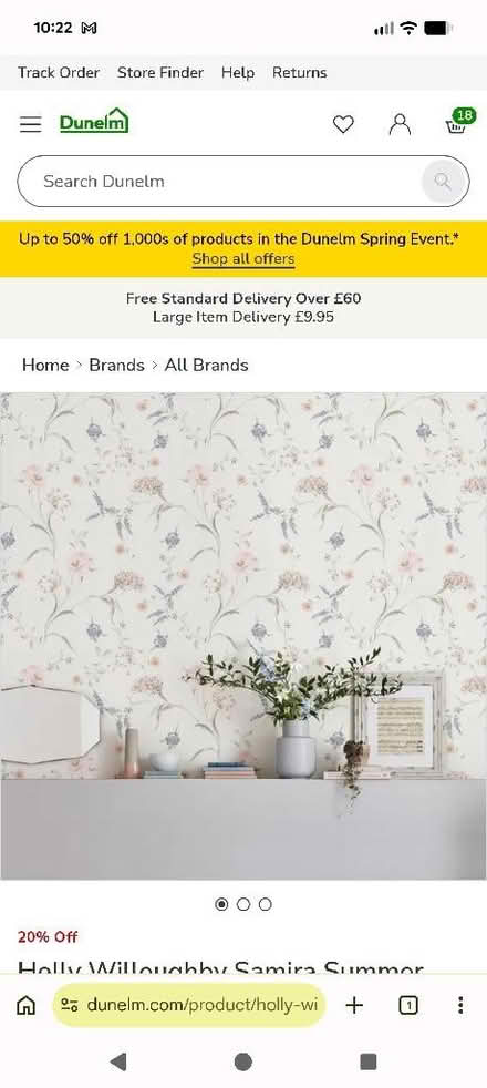 Photo of free Lining paper and 2 full rolls of holly Willoughby wallpaper (Goffs Oak EN7) #2