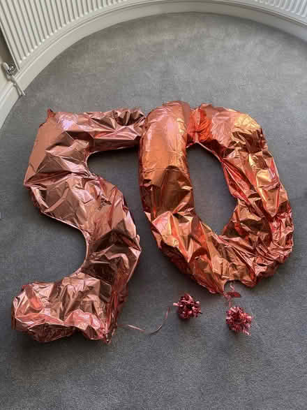 Photo of free Number ‘50 ‘ helium balloons (Sharmans Cross B91) #1