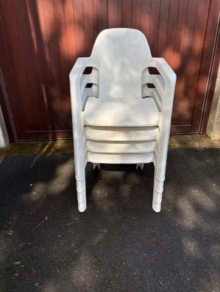 Photo of free Garden armchairs, matching set of 4, stackable (Brookhouse LA2) #1