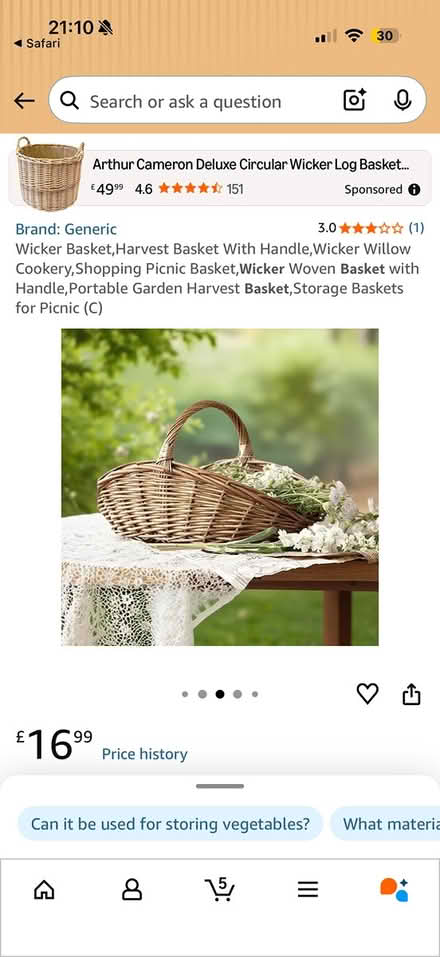 Photo of Basket (CT2) #1