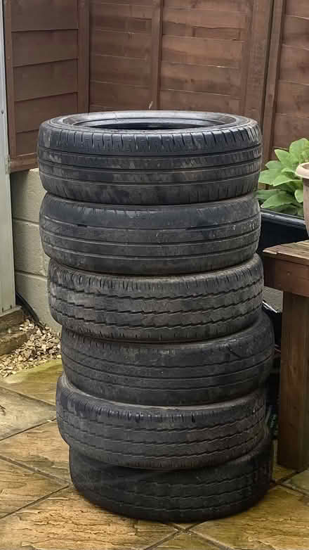 Photo of free 6 old van tyres for projects (GL6) #1