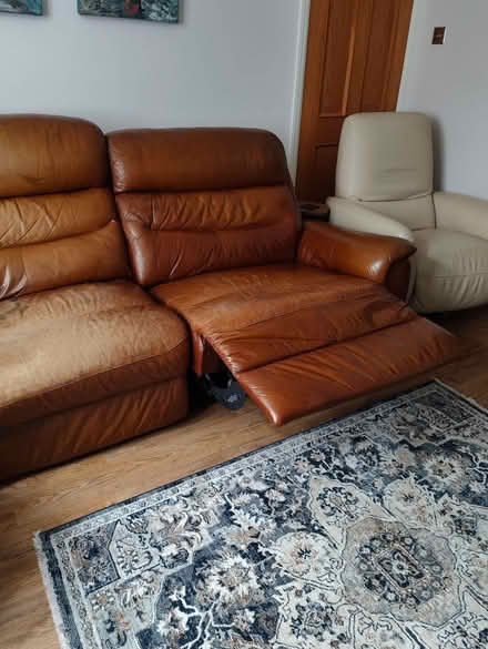 Photo of free Brown Leather Recliner Sofa (Enfield EN1) #2