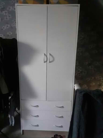 Photo of free White wooden wardrobe (BD22) #1