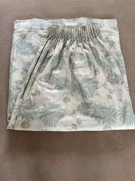 Photo of free Cream and Duck Egg Blue Curtains (Telford TF1) #1