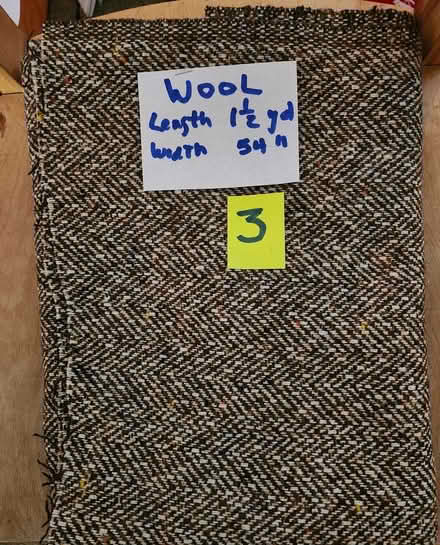 Photo of free Wool fabric #3 Brown tweed (Wellington Village) #1