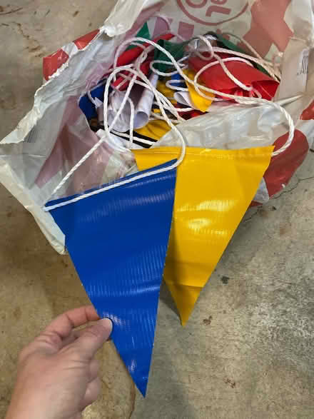 Photo of free Colorful pennant flags on string (Skokie) #1