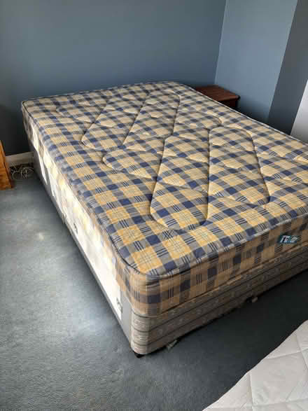 Photo of free Double divan bed with four underbed drawers (PE29) #1