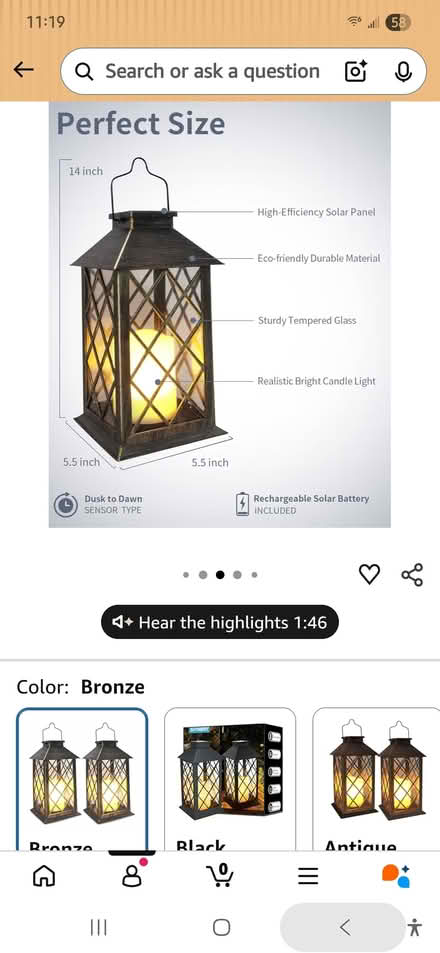 Photo of free indoor/outdoor lanterns (off Fisher Blvd) #2