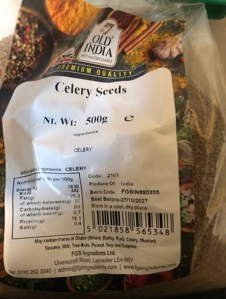 Photo of free Celery seeda (Cavendish DE23) #1