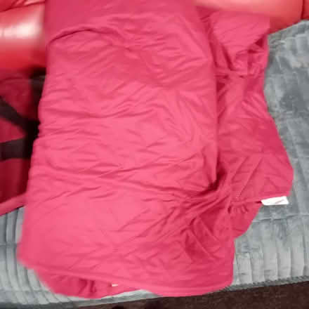 Photo of free Full fitting red quilted pet safe Two-seater sofa cover (Denton M34) #1