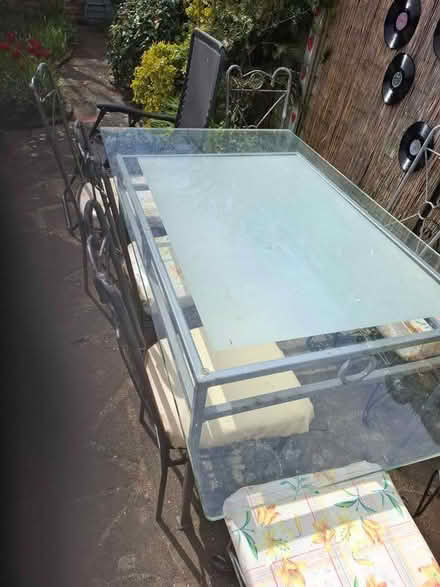 Photo of free Garden table 180x100xm pick up asap need gone today NO chair (Woodford IG8) #1