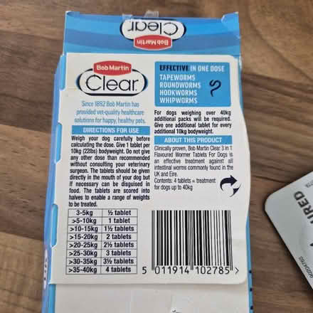 Photo of free 1 Wormer Tablet (Bleadon BS24) #2