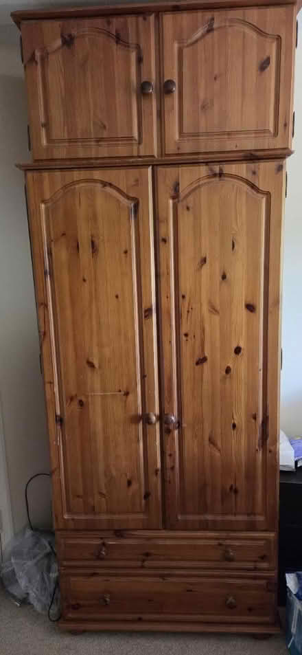 Photo of free Pine wardrobe with drawers (BS39 4LE) #1