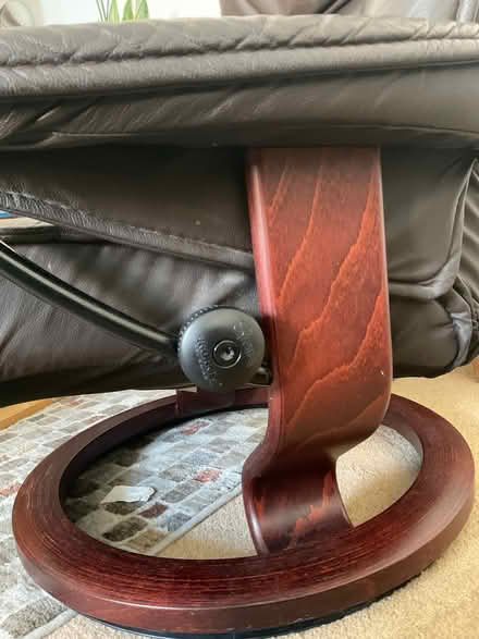Photo of free Leather recliner n footstool (Hove BN3) #3
