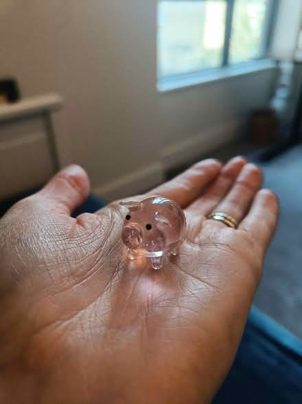 Photo of free Tiny pink glass pig (Hove BN3) #1