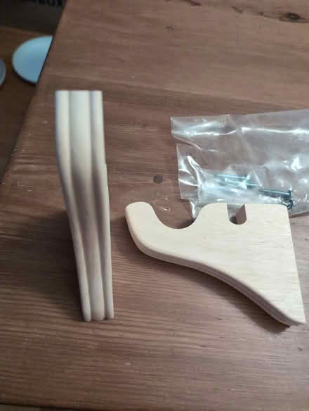 Photo of free Wood pole bracket pair (Manor woods) #3