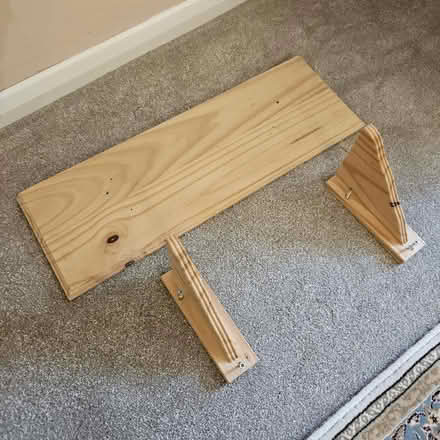 Photo of free Pine shelf with pine brackets & screws (Grange Farm IP5) #3