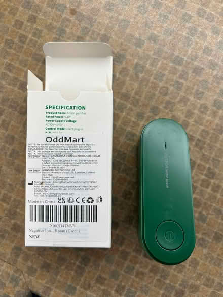 Photo of free Portable plug-in negative ion air purifier (Willerby HU10) #1