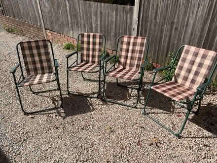 Photo of free 4 folding garden chairs (University Area RG1) #1