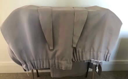 Photo of free pair grey pencil pleat curtains (L17 Aigburth) #1