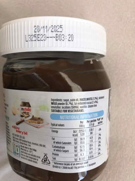 Photo of free Nutella and squash (Cold Harbour OX1) #3