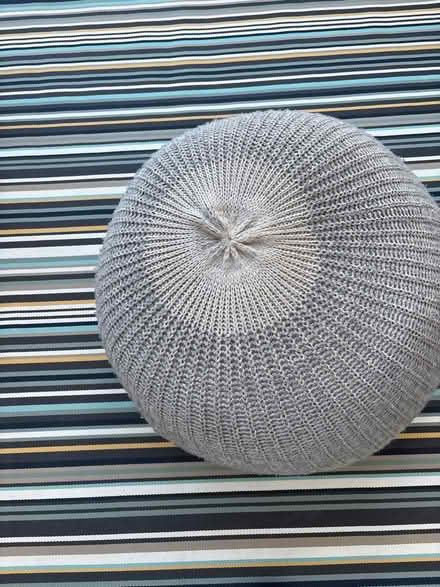 Photo of free Grey pouffe / large cushion seat (Marryat Road SW19) #3