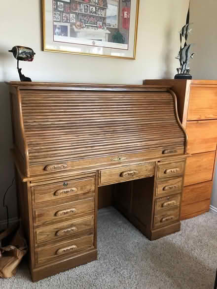 Photo of free Quality Oak Rolltop Desk (Discovery Bay) #1
