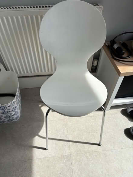 Photo of free White Habitat dining chairs x 2 (Epsom KT17) #1