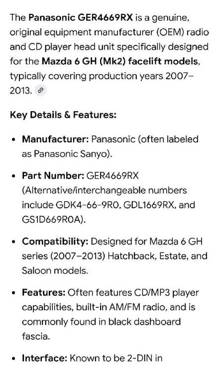 Photo of free Mazda/Panasonic Stereo 6 Disc (Troy Town ME1) #4