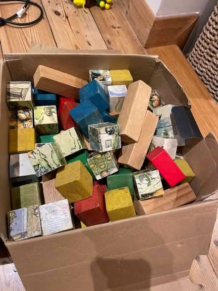 Photo of free Box of wooden blocks (Queen's Park BN2) #1
