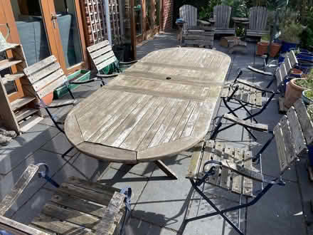 Photo of free Old garden table (Steventon OX13) #2