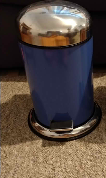 Photo of free blue bathroom pedal bin (St albans) #1