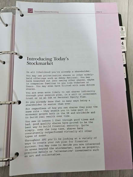 Photo of free Course Notes - Successful Personal Investing (Swinton S64) #4