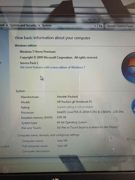 Photo of free HP Pavilion G6 Laptop (toxteth L8) #4