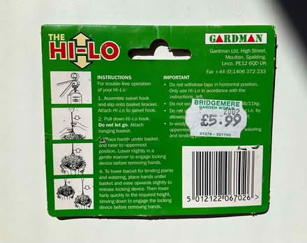 Photo of free Gardman Hi-Lo lowering device for hanging baskets (Oswestry SY11) #4