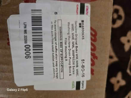 Photo of free beko washing machine pump base (Erith DA8) #1