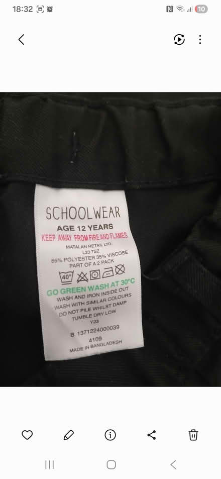 Photo of free School trousers (Edgbaston B16) #1