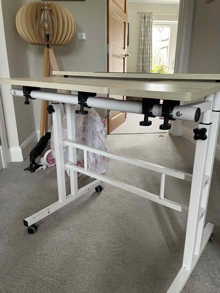Photo of free Height Adjustable Desk On Wheels (Ballybeen BT16) #2