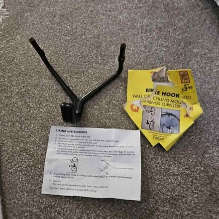 Photo of free Bike Hook walk or ceiling mount (Grange Farm IP5) #1
