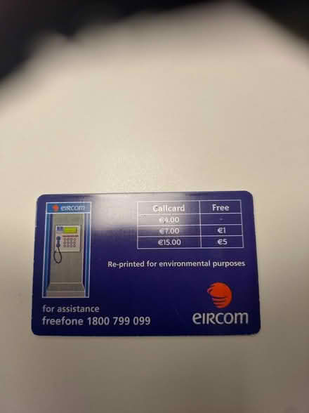Photo of free Eircom call card (Killiney) #2